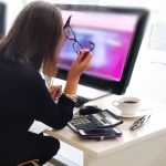 How can you prevent eye strain from working at home?